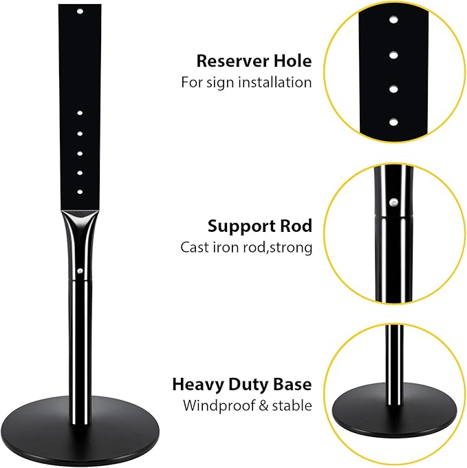 INNOVSIGN Heavy Duty Cast Iron Sign Post - Image 3