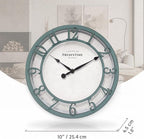 Presentime & Co 10" Farmhouse Series Wall Clock, Shiplap Style, Silent No - Image 7