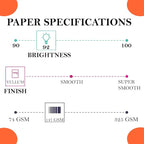 Print It - Vellum Bristol Colored Cardstock Cover Paper, 67 Lb, 8.5" X 11” - Image 3