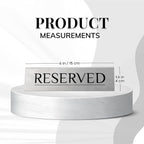 6 Reserved Table Signs – Silver Stainless Steel | Elegant, Durable & Reusable - Image 2