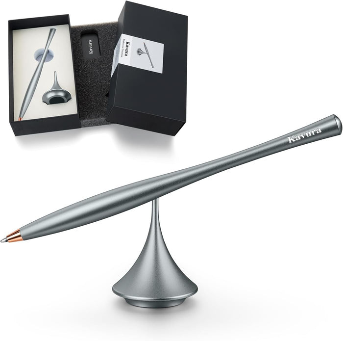 Metal Gravity Spinner Pen, Desk Fidget Pen for Men,Grey