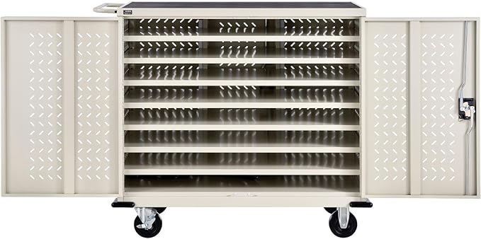 Global Industrial Mobile Storage & Charging Cart, 24 Laptop & Chromebook Device - Image 3
