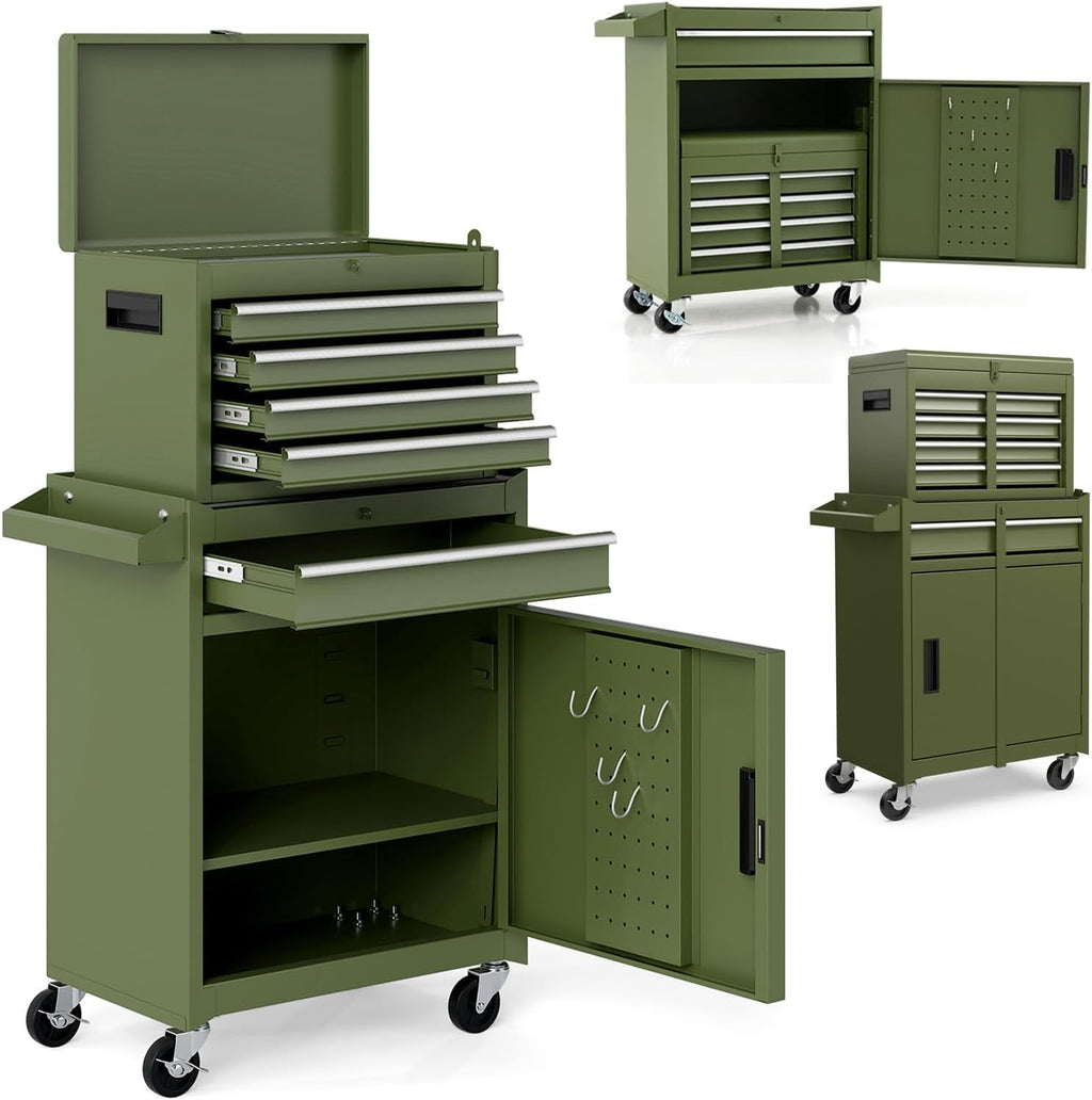 dreamade 5-drawer tool chest combo, rolling tool cabinet, main product view