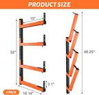 32" lumber storage rack, upgrade folding lumber rack shown in use