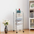 Giantex 10 Drawer Rolling Storage Cart Scrapbook Paper Office School Organizer - Image 4