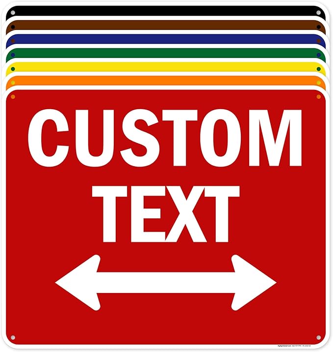 Custom Arrow, Custom Directional Sign, Two way Arrow, 24x30 Inches, 55 mil by MySignCenter