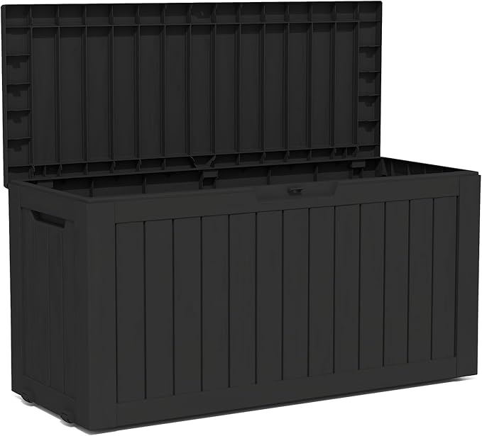 TARKARI 90 Gallon Lockable Resin Deck Box by Home