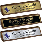 Custom Desk Wedge Name Plate by GemAwards