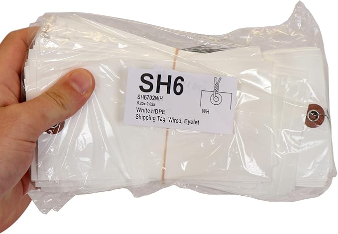 SmartSign 5.25 x 2.625 inch Blank White Shipping Tags - Image 4