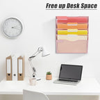 EASEPRES 5 Pocket Mesh Hanging Wall File Organizer, Wall Mounted Mail Paper - Image 5
