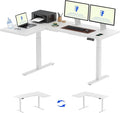 FLEXISPOT Corner Desk Dual Motor L Shaped Computer Electric Standing Sit Stand by FlexiSpot
