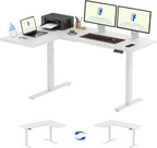 FLEXISPOT Corner Desk Dual Motor L Shaped Computer Electric Standing Sit Stand by FlexiSpot