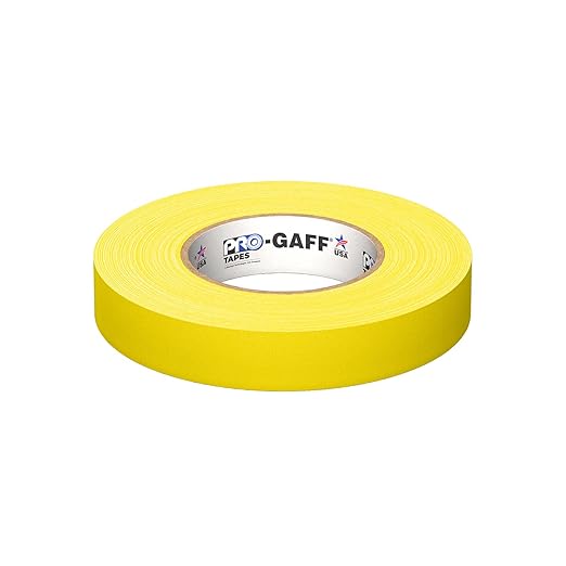 1" Pro Gaff Gaffers Tape 55 yards length yellow matte. Premium Heavy-Duty - Image 3