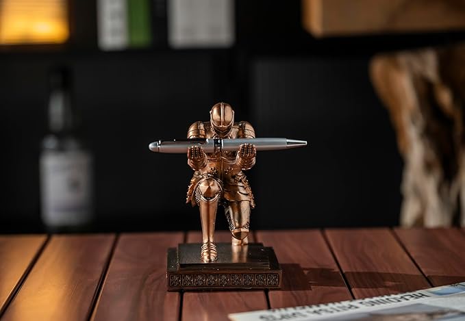 Amoysanli Knight Pen Holder Desk Organizers and Accessories Desk Decor Resin - Image 5