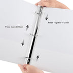 CIXILDTS 2" 3 Ring Binder, Standard 2-inch Round Ring Binder Fit Letter Size - Image 3