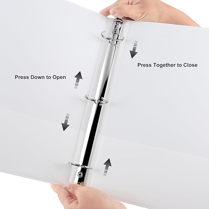 CIXILDTS 2" 3 Ring Binder, Standard 2-inch Round Ring Binder Fit Letter Size - Image 3