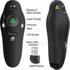 Rechargeable Presentation Clicker Wireless Presenter Remote USB Control - Image 8