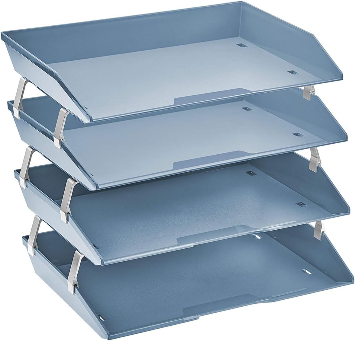 Acrimet 4 Tier Paper Letter Tray Side Load Letter Size, Office Desk File Docu...