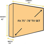 BroilPro Accessories Outdoor 75" -78" TV Set Cover, Scratch Resistant Liner - Image 6
