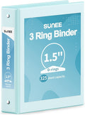 SUNEE 3 Ring Binder 1.5 Inch 1 Pack, Pastel Blue by SUNEE