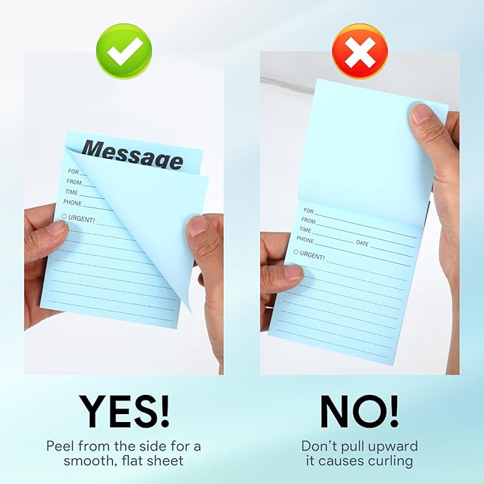 9Pack Phone Message Pads for Office, 4 x 5 Inch Self-Stick Note Pads, While You - Image 6