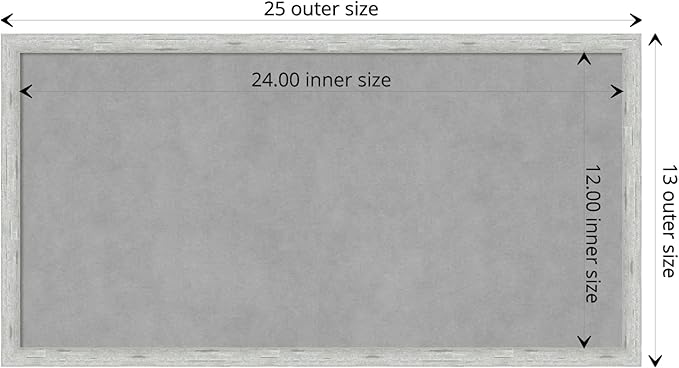 Amanti Art Silver Framed Magnetic Board 13x25 Small Vision Board - Image 4