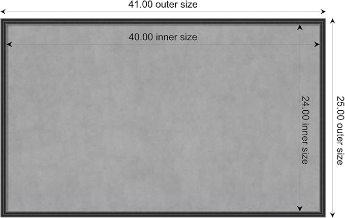 Amanti Art Black Framed Magnetic Board 25x41 Large Vision Board - Image 4