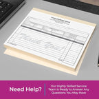 Custom 8.5" x 7" Carbonless NCR Books in 2-Part Duplicate Invoices, Work Orders - Image 2