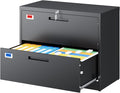 PEUKC 2 Drawer File Cabinet, Lateral Filing Cabinets by PEUKC