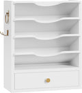 HOOBRO Wall File Organizer, Mail Organizer Wall Mounted, Wooden Literature by HOOBRO