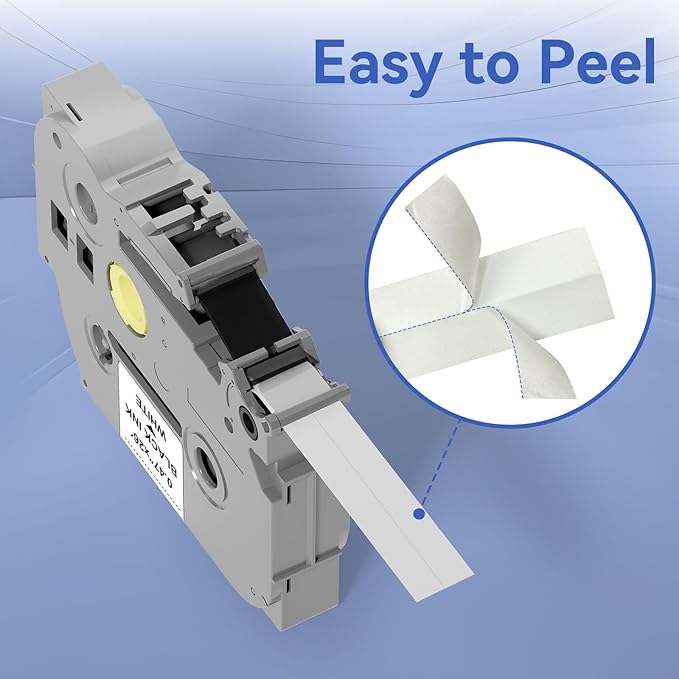 1pack 12mm 0.47 TZe TZ Tape Laminated White Label Maker Tape Replacement - Image 3