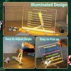 Led Note Board with Colors, 12” X 8” Acrylic Led Light Up Message Board - Image 4