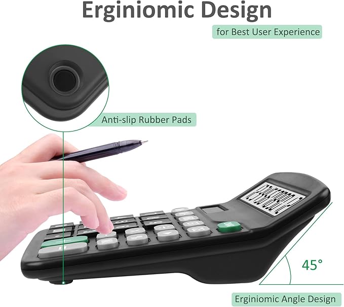 Calculators, Splaks 2 Pack Standard Functional Desktop Calculators Sola and AA - Image 5