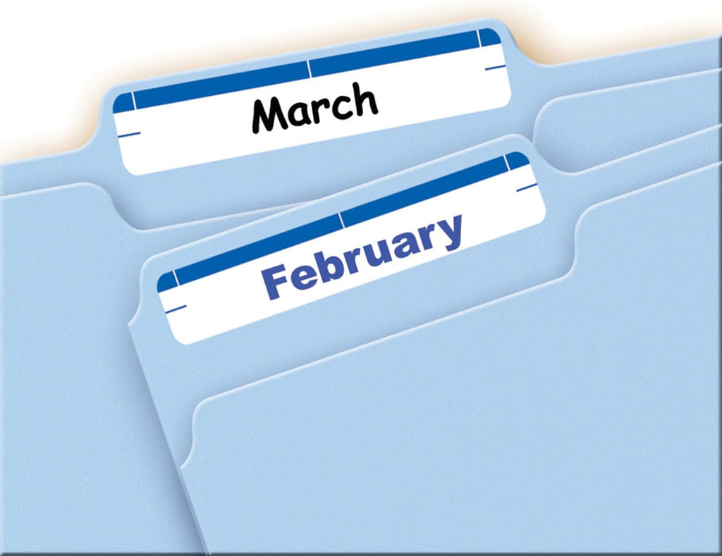 Avery File Folder Labels on 4" x 6" Sheet, Easy Peel, White/Blue, Print & Handwrite, 2/3" x 3-7/16", 252 Labels (5200)