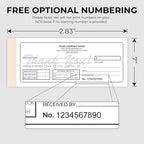 Custom 2.83" x 7" Carbonless NCR Books in 3-Part Triplicate Invoices, Work - Image 5
