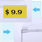 Qunclay 200 Pcs Shelf Label Holder Glass Wood 1.25 x 3 Inches Clear Plastic - Image 3
