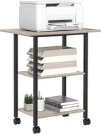 Lerliuo 3-Tier Printer Stand, Industrial Mobile Printer Table by Lerliuo