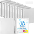 Henoyso 48 Pcs 3 Ring Binder 0.5 Inch Round Fits Letter Size 8.5'' x 11'' Paper by Henoyso