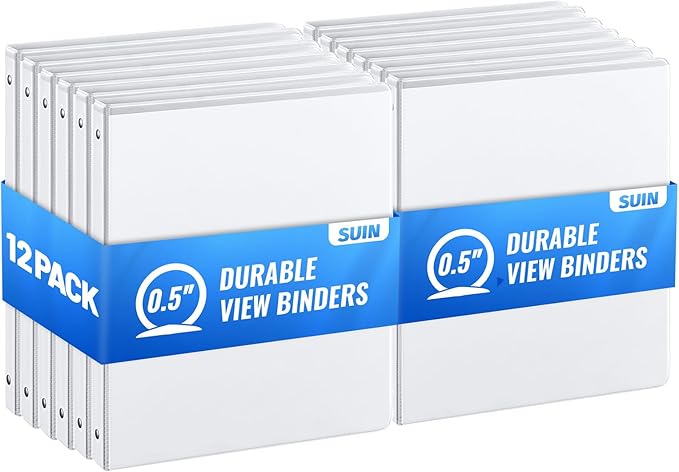 Basic 3 Ring Binder -1 or 1/2'' Binders by SuinOffice