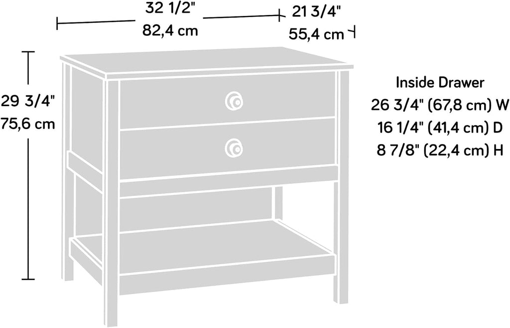 Sauder Granite Trace Lateral File, Rustic Cedar Finish