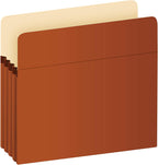 Pendaflex Expanding File Pockets, Letter Size, Redrope, 3.5" Expansion (1524E-OX) & File Pockets, 1.75 Inch Expansion, Brown, Letter, 25 per Box (1514C-OX)