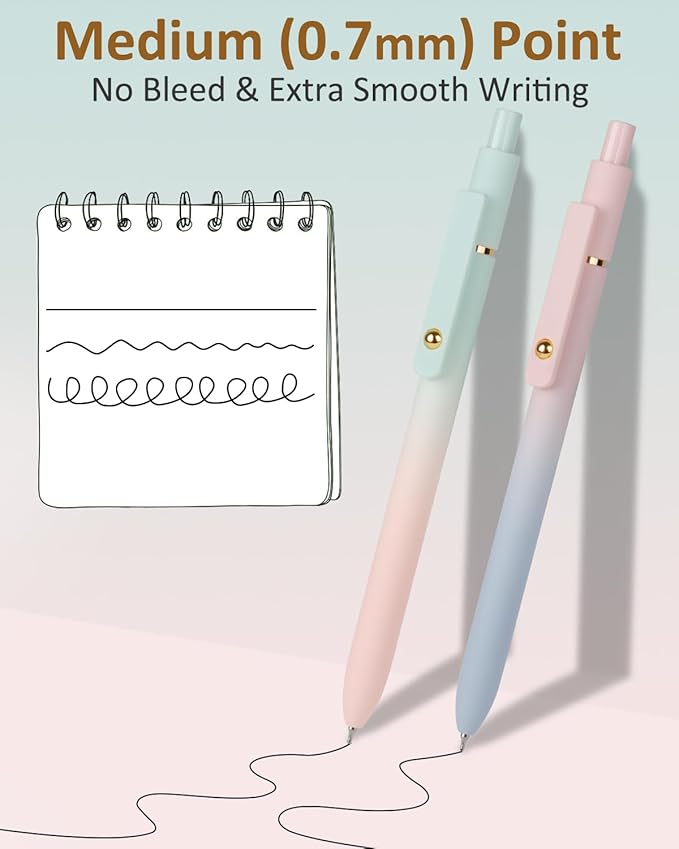FIOVER Gel Pens, Cute Office Back to School Supplies Gifts - Image 3