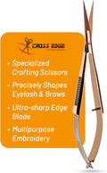 Cross Edge Spring Scissors 5 Inch straight Stainless Steel Precision Eyebrow & by MyLashToolsByCrossEdge