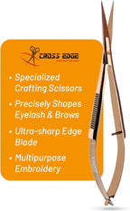 Cross Edge Spring Scissors 5 Inch straight Stainless Steel Precision Eyebrow & by MyLashToolsByCrossEdge