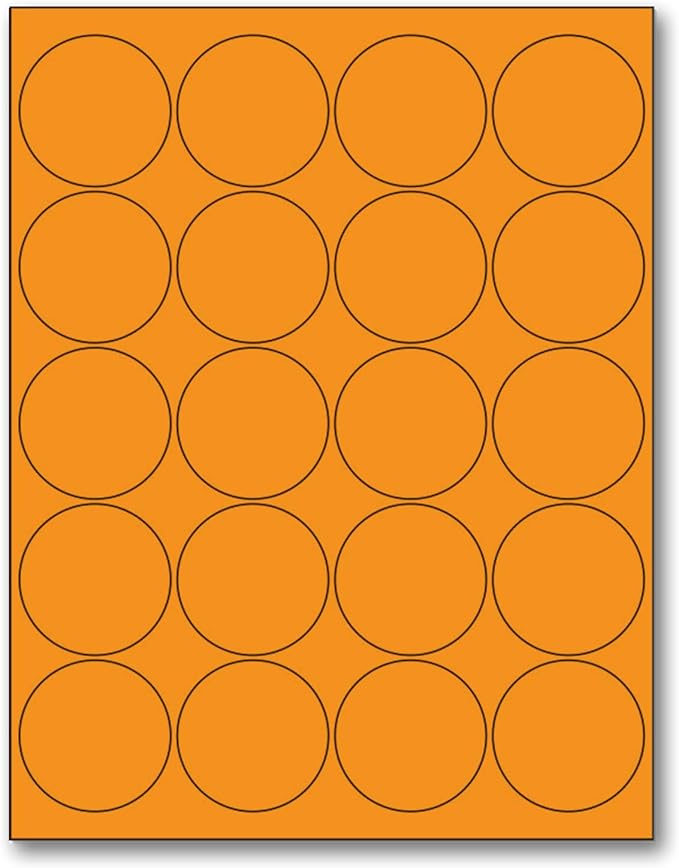 NextDayLabels - 8-1/2 x 11" Neon Color High Light Fluorescent Labels by NextDayLabels