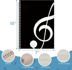 DOMMI Blank Sheet Music Composition Notebook 2 Packs, Manuscript Staff Paper - Image 2