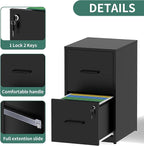 FLIXELIO 2 Drawer File Cabinet - Image 5