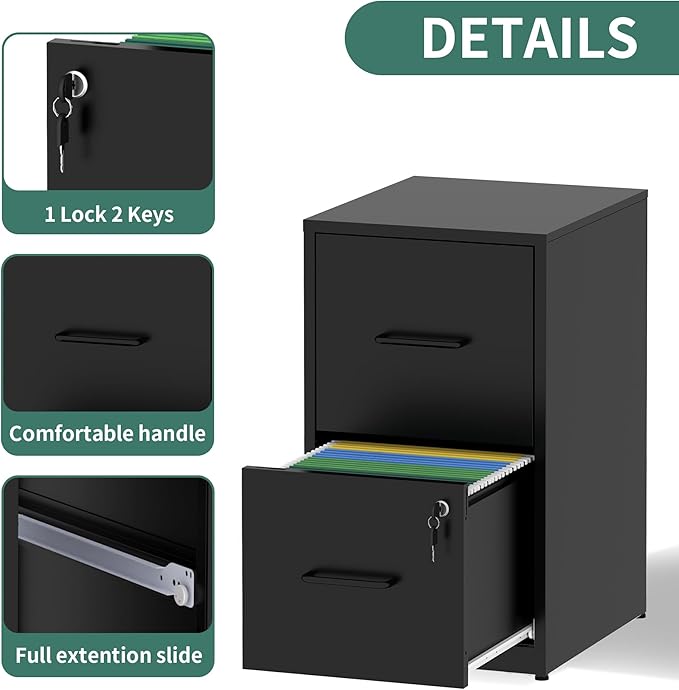 FLIXELIO 2 Drawer File Cabinet - Image 5