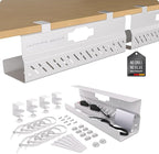 Under Desk Cable Management Tray no Drill – Wire Management by UltimateSetup