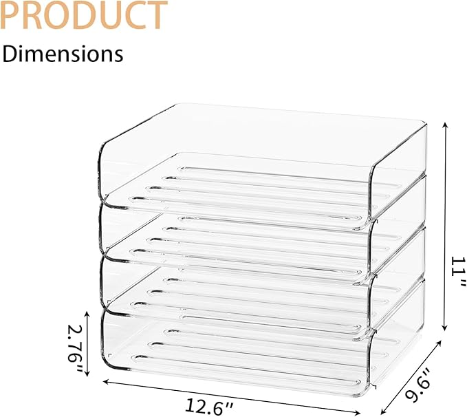FANXIYQ 4-Tier Acrylic Paper Tray Organizer - Image 5